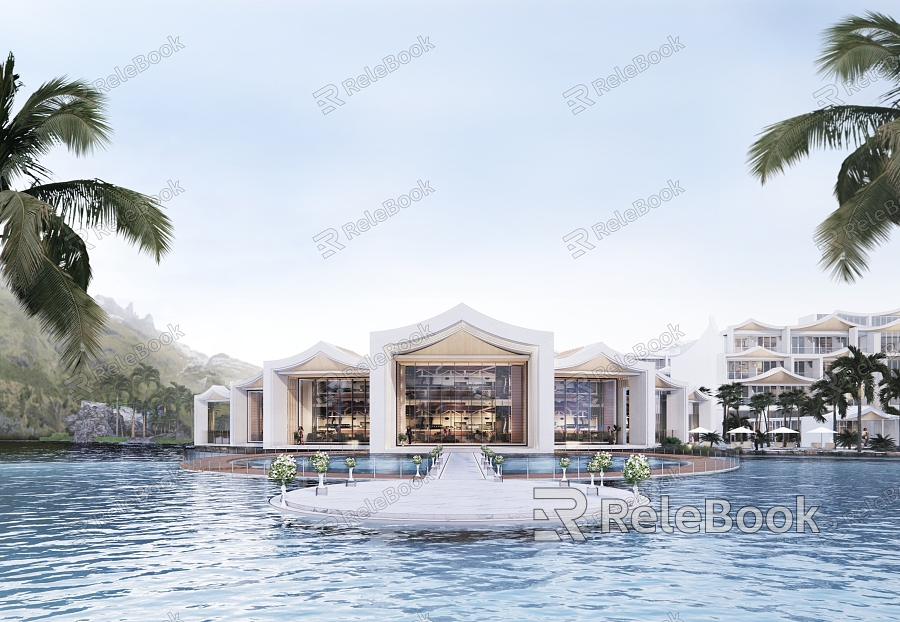 Modern Hotel Architecture Hotel Restaurant model