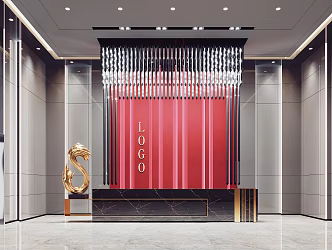 Modern Hall Reception Hall 3d model