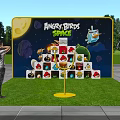 Angry Birds Space Outdoor Game Setup With Player And Character Board In Park 3d model