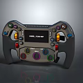 Multifunctional Racing Style Steering Wheel With Colorful Buttons Display And Carbon Fiber Design
