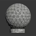 Anatomical Organ Structure With Hair Inspired Geometric Patterned Sphere