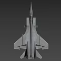 Modern Military Fighter Jet With Gray Aerodynamic Body Sharp Nose And Twin Tail