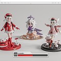 Modern toys beautiful girl doll children's toys 3d model