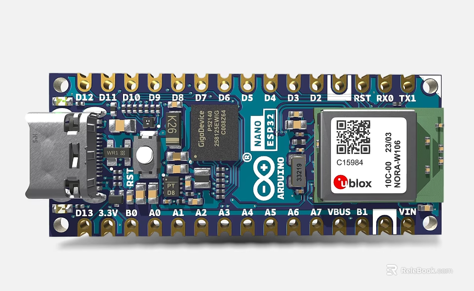 Electronic Circuit Board Module With Chip QR Code Pins And Blox Identification 3d model 