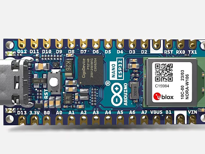 Electronic Circuit Board Module With Chip QR Code Pins And Blox Identification 3d model