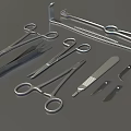Surgical Instruments Medical Instruments Surgical Tools Scalpel Forceps Clip Forceps Surgical Tools Super Realistic High Precision Video Grade 3d model