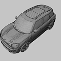 Olive Green Mini Countryman SUV With Black Roof Stripes UK License Plate And Black Wheels