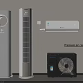 Premium Vertical and Wall Mounted Air Conditioning Fan with Outdoor Unit and Modern Design