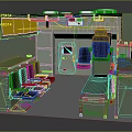 Medical Room Interior With Green Cabinets Examination Tables Chairs And Medical Equipment