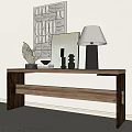 Quiet side a few side a few decorative painting table lamp 3d model
