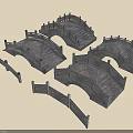 Different Landscape Bridge Designs Featuring Arched Structures Stone Steps And Railings
