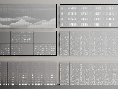 modern landscape wall model