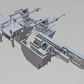 Industrial Equipment Featuring Precision Engineered Metal Framework and Mechanical Components