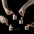 Candle pendulum hand 3d model