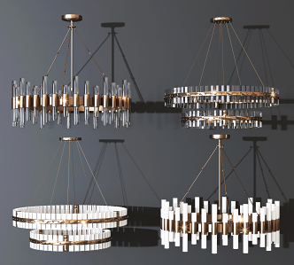 Light Luxury Crystal Chandelier Crystal Chandelier Combination 3d model