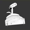 White Multi Functional Kitchen Slicer With Sharp Blades And Stable Base 3d model