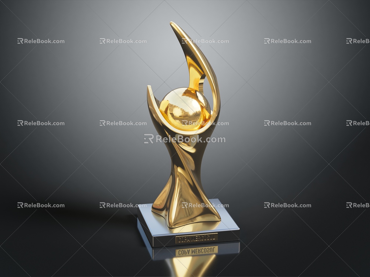 Modern Trophy World Cup Soccer Trophy Champions Trophy 3d model