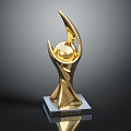 Modern Trophy World Cup Soccer Trophy Champions Trophy 3d model