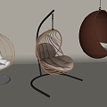 European-style Hanging Chair Hanging Basket Rattan Chair Swing Lazy People Internet-famous Bird's Nest Chair Rocking Chair 3d model