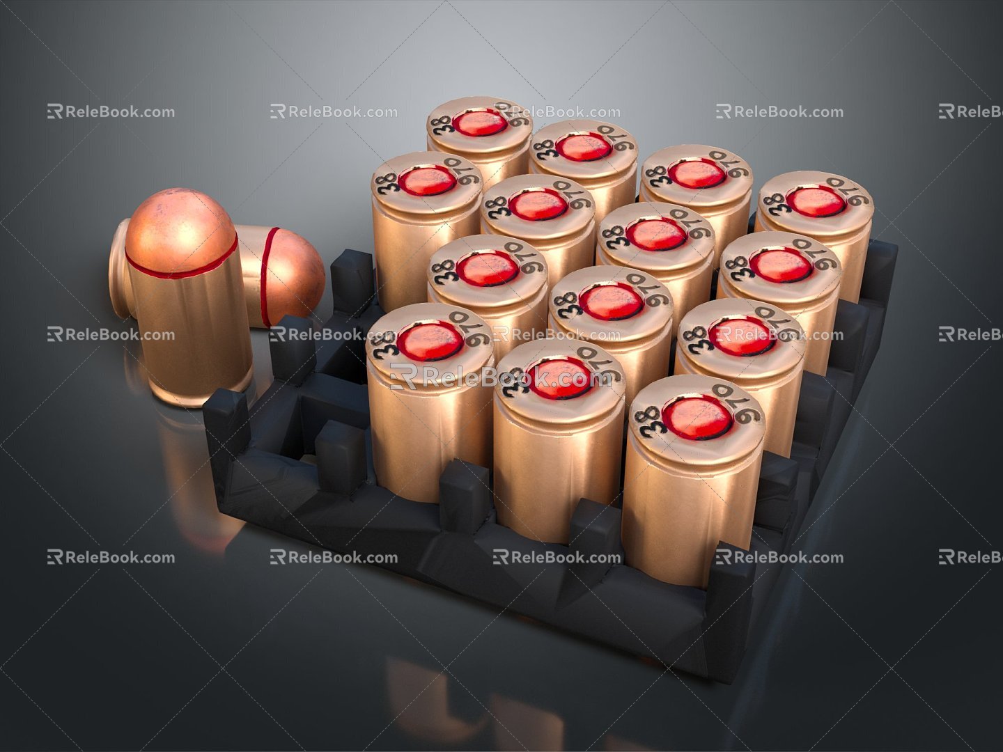 Modern bullet pistol bullet rifle bullet machine gun bullet 3d model