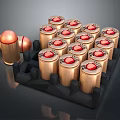 Modern bullet pistol bullet rifle bullet machine gun bullet 3d model