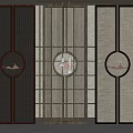 New Chinese Partition Screen Combination 3d model