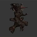 Dark Mythical Dragon Sculpture With Open Mouth Sharp Claws And Detailed Design