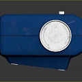 Sangy Blue Electronic Device With Red Yellow Stripes Time Display And Projection Lens