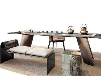 Minoti tea table combination 3d model