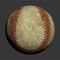 Vintage Baseball With Red Stitching And Worn Surface For Daily Use 3d model