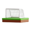 Modern football gate football field cartoon football gate 3d model