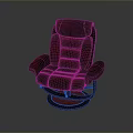 Burgundy Leather Office Chair With High Back Padded Armrests And Swivel Base