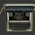 Vintage Typewriter With Classic Design Mechanical Keyboard And Roller Parts