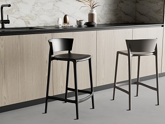 Modern Bar Chair Bar Stool High Stool 3d model