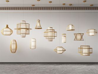 New Chinese Chandelier Lighting 3d model