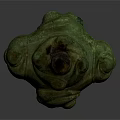Ancient Bronze Sculpture with Ornate Decorative Elements and Intricate Carvings