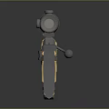 3D Model Sniper Rifle With Yellow Body Black Stock Barrel And Scope