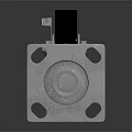 Heavy Duty Industrial Metal Caster Wheel With Square Base And Black Rubber Tire