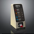 WAX Device With Fingerprint Scanner And Screen Displaying CICO ROT SPIRA HOO Options