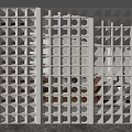 Hollow partition of cement component 3d model