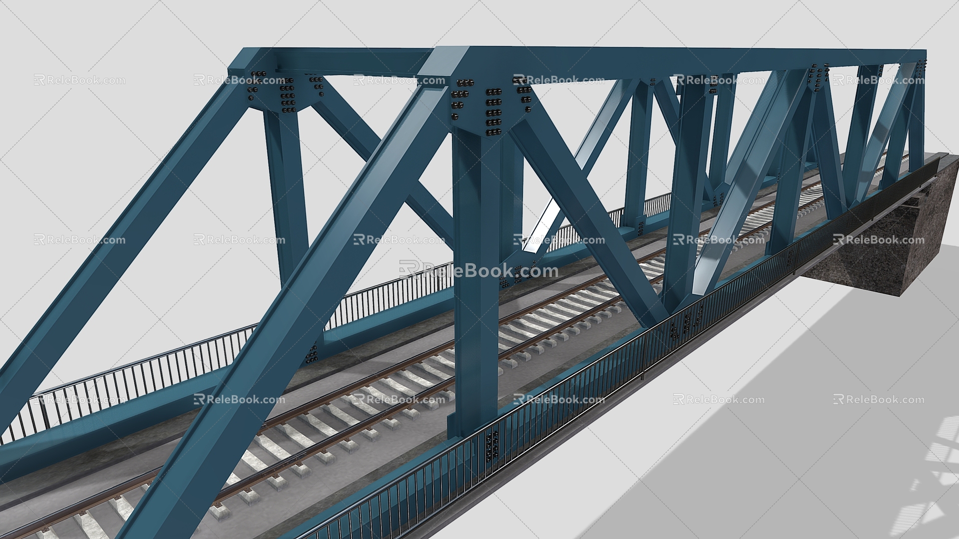 Cartoon Bridge Iron Bridge Bridge Steel Bridge Steel Frame Bridge Arch Bridge 3d model