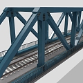 Cartoon Bridge Iron Bridge Bridge Steel Bridge Steel Frame Bridge Arch Bridge 3d model