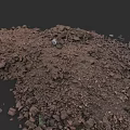 Natural Micro Terrain With Rocks Soil And Detailed Surface Texture 3d model