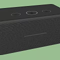 Modern Black Speaker With Sleek Design Control Buttons And Audio Ports