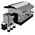 Stainless Steel Espresso Machine With Coffee Grinder Milk Frother And Cups For Kitchen Appliances