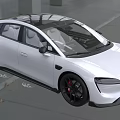 LUXGEN Stylish White Sedan Featuring Sleek Body Lines And Modern LED Headlights