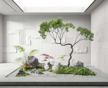 Modern landscape sketch interior landscape landscaping courtyard landscape sketch landscape tree 3d model