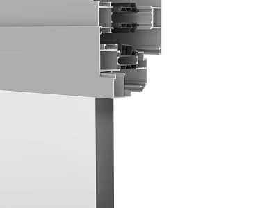 Structural Aluminum Profile Design With Hollow Interlocking Sections For Construction 3d model