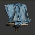 Light Blue Denim Jeans With Drawstring Waist Loose Fit For Casual Wear