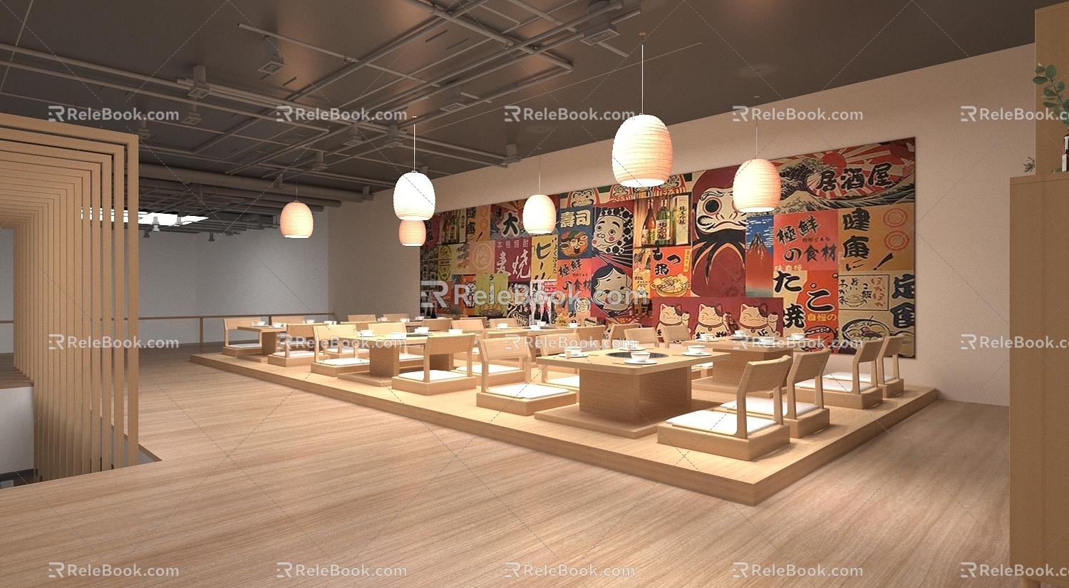 Japanese Hot Pot Restaurant Catering Hot Pot Restaurant 3d model